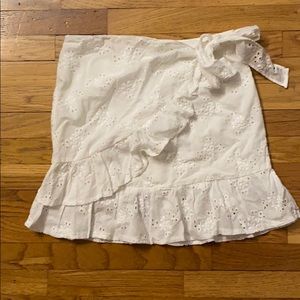 Floral lace type material skirt
